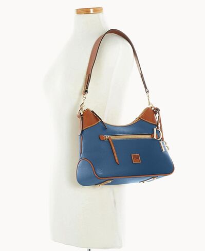 أكياس الكتف Dooney & Bourke للنساء ، حقيبة Hobo Leather Leather مع سحر in Kuwait