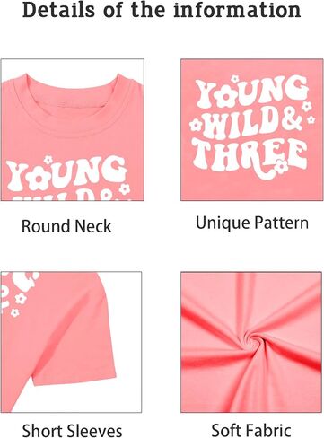 3 Year Old Girl Birthday Gift Young Wild and Three Shirt Toddler Girls 3rd Birthday Tie Dye Tshirt in Saudi Arabia