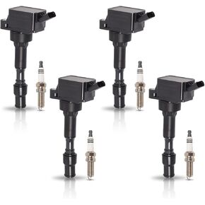 ENA Set of 4 Ignition Coil Pack 2.0L L4 Compatible with Kia Hyundai Elantra Kona Sonata Veloster Forte Koup Optima Hybrid 2017 2018 2019 2020 Replacement for 273002E601 UF816 GN10877 C985 in Kuwait