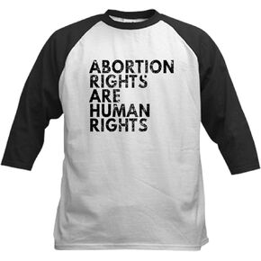 CafePress Abortion Rights are Human Rights P Baseball Jersey Kids Cotton Baseball Jersey, 3/4 Raglan Sleeve Shirt in Saudi Arabia