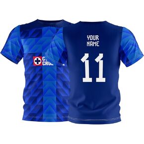 Fan Custom Cruz Azul Soccer Mexico Team Football - Jersey Football for Kids عدة أحجام ... in Kuwait
