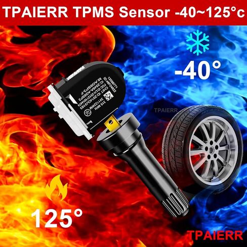 5pcs TPMS Sensor مع أداة Relearn ، 315 ميجا هرتز OE 13598771 13598772 13586335 13581558 EL-50448 نظام مراقبة ضغط الإطارات متوافق مع شيفروليه/تشيفي/سيلفرادو/GMC/بويك/كاديلاك (أسود) in Kuwait