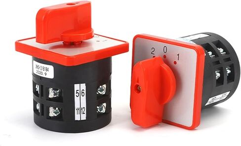 LW6D-2/B184 5A 3 Position 2-0-1 Red Panel Adjustable Transfer Electrical Rotary Universal Changeover Cam Switch in Saudi Arabia