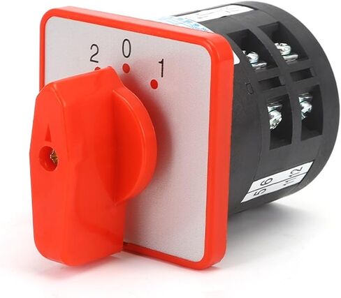 LW6D-2/B184 5A 3 Position 2-0-1 Red Panel Adjustable Transfer Electrical Rotary Universal Changeover Cam Switch in Saudi Arabia