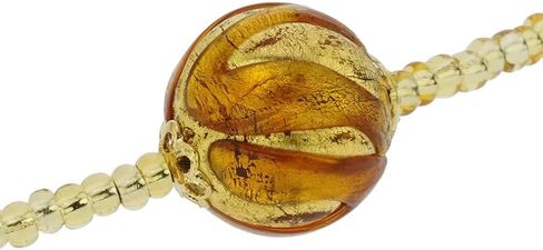 Glass Of Venice Murano Glass Royal Cognac Ball Necklace in Saudi Arabia