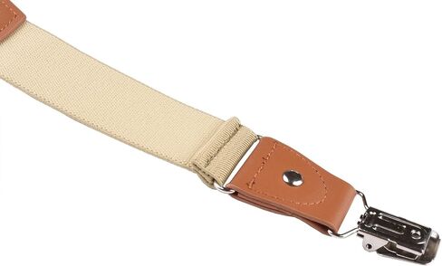 Men's Adjustable Y-Back Suspenders – Heavy-Duty Elastic Polyester & Leather with Triple Metal Clips for Jeans in Saudi Arabia