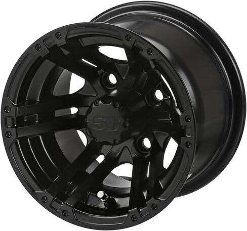 RM CART® Golf Cart Accessories - 10 "Yukon Matte Black Golf Cart Wheels و 205/50-10 Dot Low Profle Golf Cart Carbo - مجموعة من 4 in Kuwait