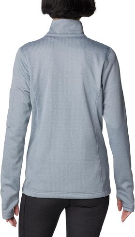 Columbia Women's Park View Grid Fleece Half Zip, Cirrus Grey, 2X Plus in Saudi Arabia