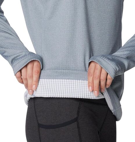 Columbia Women's Park View Grid Fleece Half Zip, Cirrus Grey, 2X Plus in Saudi Arabia