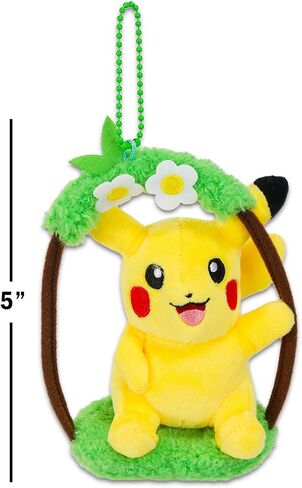 Pikachu Plush Keychain Set - Bundle with Key Ring Plushie Plus Pokemon Trading Cards | Pokemon Plush Keychains Bag Clips in Saudi Arabia