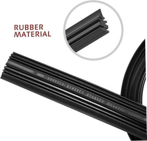 GLEAVI 2pcs Auto Car Rubber Windscreen Wiper Strips 24'' 26'' Easy Replacement Long-lasting in Saudi Arabia