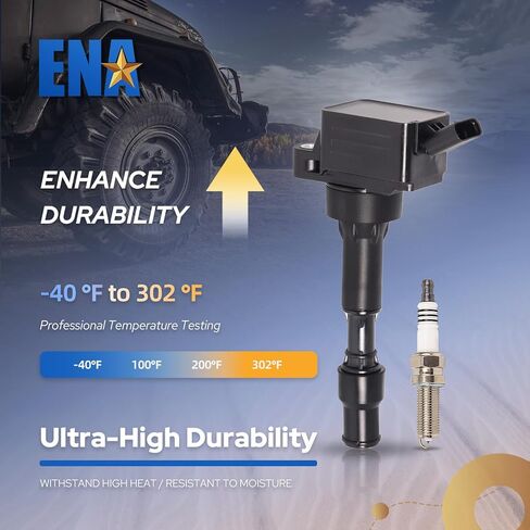 ENA Set of 4 Ignition Coil Pack 2.0L L4 Compatible with Kia Hyundai Elantra Kona Sonata Veloster Forte Koup Optima Hybrid 2017 2018 2019 2020 Replacement for 273002E601 UF816 GN10877 C985 in Kuwait