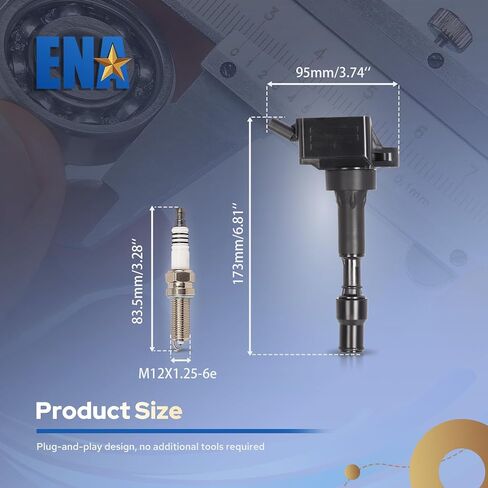 ENA Set of 4 Ignition Coil Pack 2.0L L4 Compatible with Kia Hyundai Elantra Kona Sonata Veloster Forte Koup Optima Hybrid 2017 2018 2019 2020 Replacement for 273002E601 UF816 GN10877 C985 in Kuwait