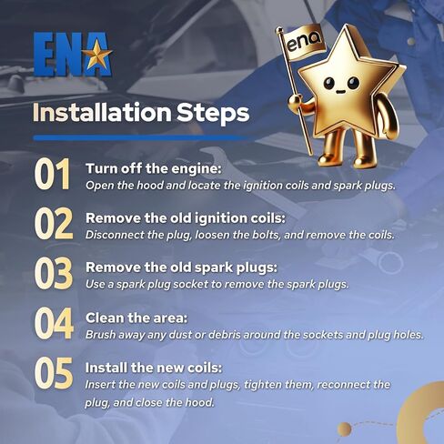 ENA Set of 4 Ignition Coil Pack 2.0L L4 Compatible with Kia Hyundai Elantra Kona Sonata Veloster Forte Koup Optima Hybrid 2017 2018 2019 2020 Replacement for 273002E601 UF816 GN10877 C985 in Kuwait