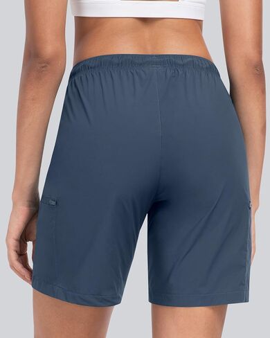 CHRLEISURE Women's Hiking Cargo Shorts, 7'' Zipper Pockets Quick Lightweight Summer Shorts for Women Athletic Golf in Kuwait