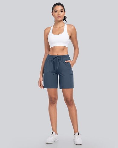 CHRLEISURE Women's Hiking Cargo Shorts, 7'' Zipper Pockets Quick Lightweight Summer Shorts for Women Athletic Golf in Kuwait