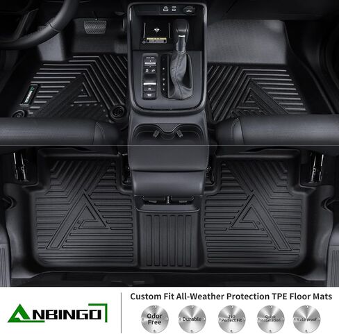ANBINGO®-Floor Mats Custom for VW Golf/Golf Alltrack/Golf GTI/Golf R/Golf Sportwagen MK7 2015-2021 Waterproof Car Mats All Weather Mats Floor Liners VW Accessories Front& Rear Full Set Black in Saudi Arabia
