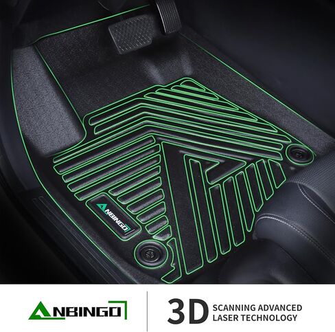ANBINGO®-Floor Mats Custom for VW Golf/Golf Alltrack/Golf GTI/Golf R/Golf Sportwagen MK7 2015-2021 Waterproof Car Mats All Weather Mats Floor Liners VW Accessories Front& Rear Full Set Black in Saudi Arabia