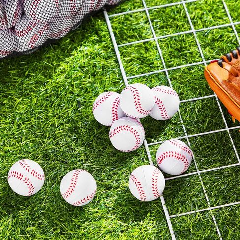 100 Pcs Mini Training Foam Baseballs Soft Baseballs with Storage Bag Practice Baseballs for Hitting Pitching Machines Batting Accuracy Indoor Outdoor Sports Teenager Players Play(Yellow) in Saudi Arabia