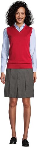 Lands' End School Uniform Women's Solid Box Pleat Skirt Above Knee in Saudi Arabia