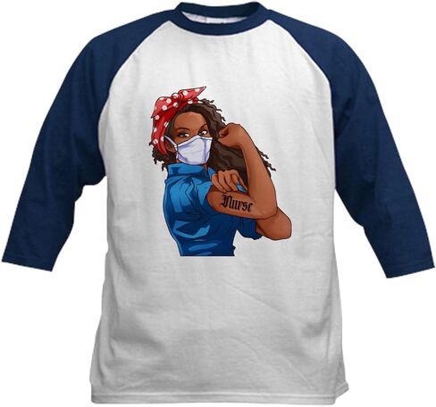 CafePress Women's Nurse Appreciation GIF Baseball Jersey Kids Cotton Baseball Jersey, 3/4 Raglan Sleeve Shirt in Saudi Arabia