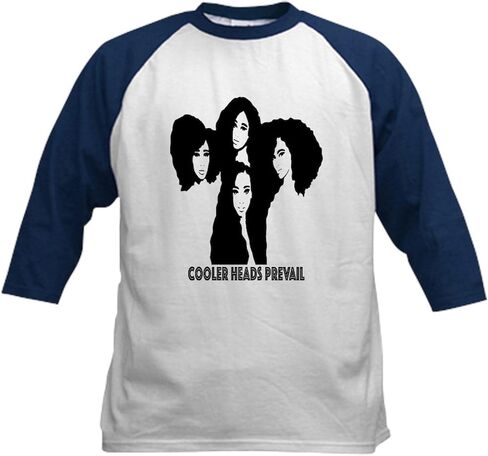 CafePress Cool Black Women African American Baseball Jersey Kids Cotton Baseball Jersey, 3/4 Raglan Sleeve Shirt in Saudi Arabia