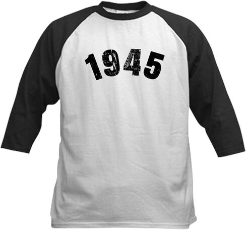 CafePress 1945 Year Vintage Baseball Jersey Kids Cotton Baseball Jersey, 3/4 Raglan Sleeve Shirt in Saudi Arabia