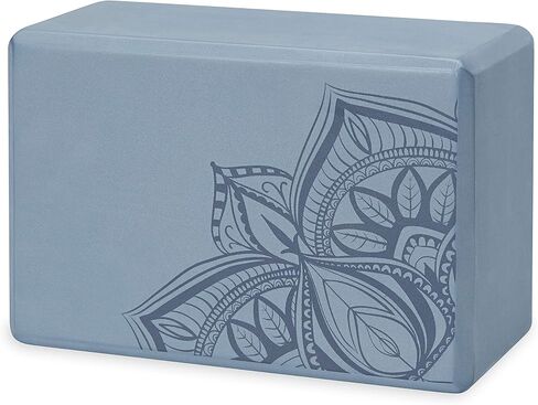 Gaiam Yoga Block - Supportive Latex-Free Eva Foam - Soft Non-Slip Surface with Beveled Edges for Yoga, Pilates, Meditation - Yoga Accessories for Stability, Balance, Deepen Stretches (Embossed Black) in Saudi Arabia