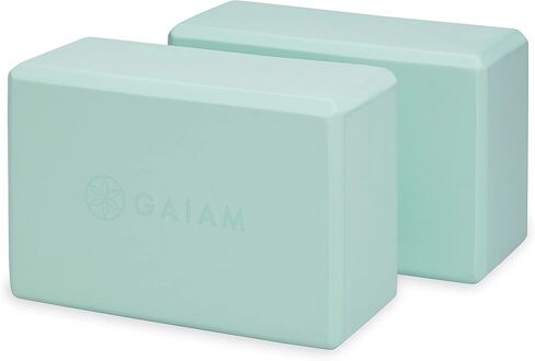 Gaiam Yoga Block - Supportive Latex-Free Eva Foam - Soft Non-Slip Surface with Beveled Edges for Yoga, Pilates, Meditation - Yoga Accessories for Stability, Balance, Deepen Stretches (Embossed Black) in Saudi Arabia