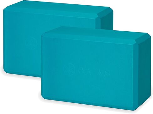 Gaiam Yoga Block - Supportive Latex-Free Eva Foam - Soft Non-Slip Surface with Beveled Edges for Yoga, Pilates, Meditation - Yoga Accessories for Stability, Balance, Deepen Stretches (Embossed Black) in Saudi Arabia