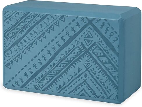 Gaiam Yoga Block - Supportive Latex-Free Eva Foam - Soft Non-Slip Surface with Beveled Edges for Yoga, Pilates, Meditation - Yoga Accessories for Stability, Balance, Deepen Stretches (Embossed Black) in Kuwait