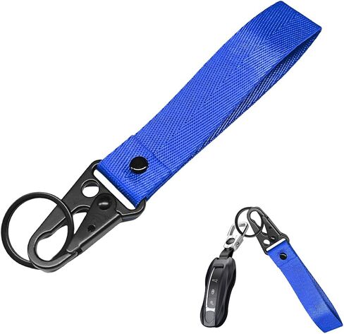Car Key Chain, Fabric Metal Practical Multifunctional Motorcycle Keychain, Anti-Lost Keychain with O-Ring for Men Women (Fluorescence Green) in Saudi Arabia