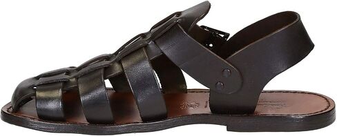 Handmade in Italy Mens Franciscan Sandals in Dark Brown Leather in Saudi Arabia