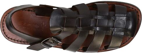 Handmade in Italy Mens Franciscan Sandals in Dark Brown Leather in Saudi Arabia