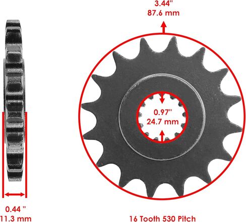 Caltric Black O-Ring Drive Stain و Sprocket Kit متوافقة مع Yamaha R6 YZF-R6 2006 2007 2008 2009 2010-2016 in Kuwait