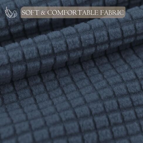 Ottoman Cover Square Storage Ottoman Slipcover Jacquard Stretch Footrest Stool Covers with Elastic Band Cube Storage Stool Ottoman Covers Footstool Sliocovers Protection Navy in Kuwait