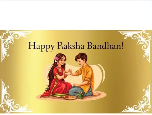 Rakhi For Brother Set of 2 Rakhi Lumba Set for Bhai Bhaiya Veera Thread Bracelet Dora for Rakhee gift Card pack with Tilak Holder Copra Kumkum Plate Platter for Indian Traditional Festival(Yellow) in Saudi Arabia