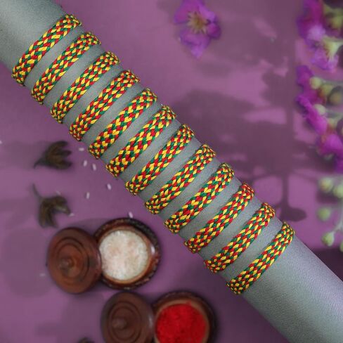 Set of 12 Rakhi for Brother Rakhi Thread Bracelet for Bhai Bhabhi Bhaiya veera Raksha Bandhan Rakhi Set Dora Bracelets gift Pack for Brother Sister Indian Traditional Raksha Bandhan Festival in Saudi Arabia