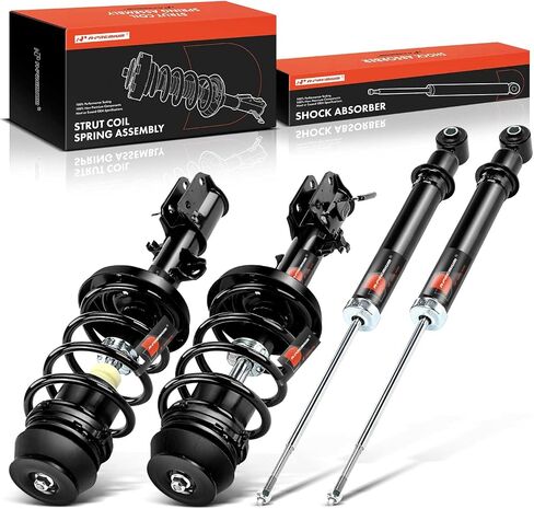 A-Premium Set (4) Front and Rear Shock Absorber and Complete Strut and Coil Spring Assembly Compatible with Saturn LS/LS1/LW1 2000, L100 2001-2002, LW200/L200 2001-2003, L300 2004 in Saudi Arabia