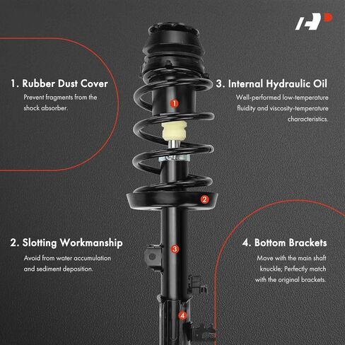 A-Premium Set (4) Front and Rear Shock Absorber and Complete Strut and Coil Spring Assembly Compatible with Saturn LS/LS1/LW1 2000, L100 2001-2002, LW200/L200 2001-2003, L300 2004 in Saudi Arabia