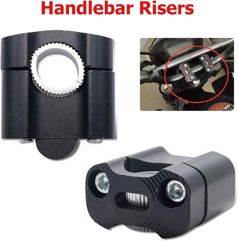2pcs Motorcycle HandleBar Handle Fat Bar Mount Clamps Riser Universal 7/8'' 22mm in Saudi Arabia