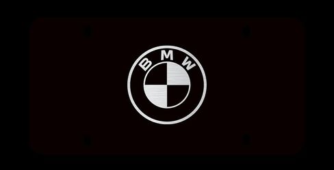لوحات الفولاذ المقاوم للصدأ BMW Marque (مستديرة بالفرشاة) in Kuwait