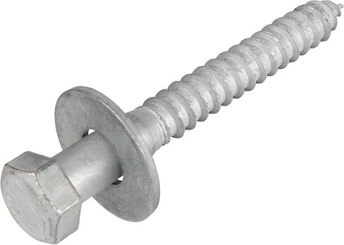 1/2 x 10 (25 Pack) Hex Lag Screws with Washers, Hot Dip Galvanized by Makers Bolt in Saudi Arabia