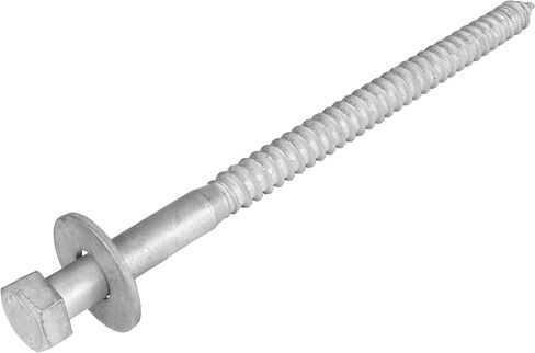 1/2 x 10 (25 Pack) Hex Lag Screws with Washers, Hot Dip Galvanized by Makers Bolt in Saudi Arabia