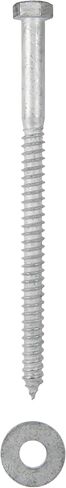 1/2 x 10 (25 Pack) Hex Lag Screws with Washers, Hot Dip Galvanized by Makers Bolt in Saudi Arabia
