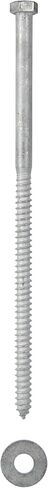 1/2 x 10 (25 Pack) Hex Lag Screws with Washers, Hot Dip Galvanized by Makers Bolt in Saudi Arabia