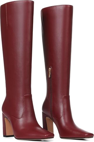 Lovee Cosee Women's Knee High Boots 2025 Chunky Block Heel Square Toe with Side Zipper Fall Winter Comfort Boots for Work Commute Office Walking & Night Events in Kuwait