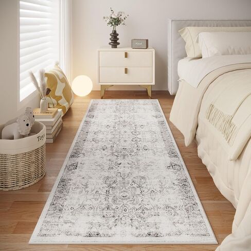 2x6 Blue Hallway Runner Rugs for Kitchen Washable Rug Runners Non Slip Long Runner Rugs Low Pile 6ft Soft Boho Carpet Runner for Hallways, Kitchen, Bedroom, Entryway in Saudi Arabia