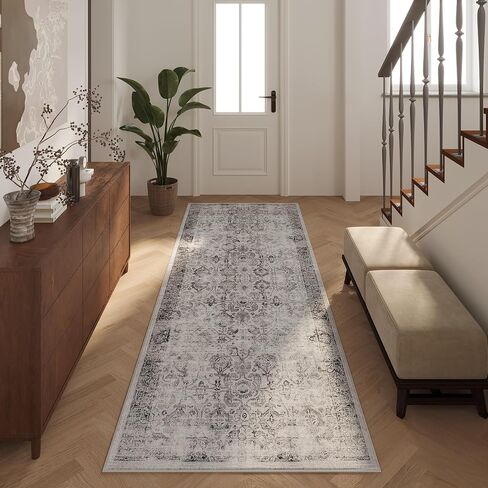 2x6 Blue Hallway Runner Rugs for Kitchen Washable Rug Runners Non Slip Long Runner Rugs Low Pile 6ft Soft Boho Carpet Runner for Hallways, Kitchen, Bedroom, Entryway in Saudi Arabia