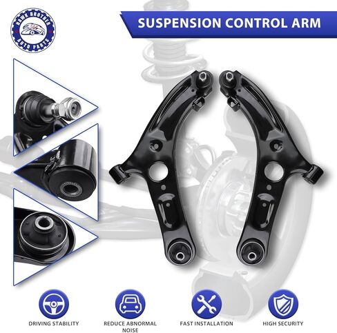 ذراع التحكم ، 10 PCS مجموعة التعليقات الأمامية السفلى مفاصل Sway Bar Bar Rod Bellows بديل 2011-2016 Hyundai Elantra & 2012-2017 Hyundai Veloster in Kuwait